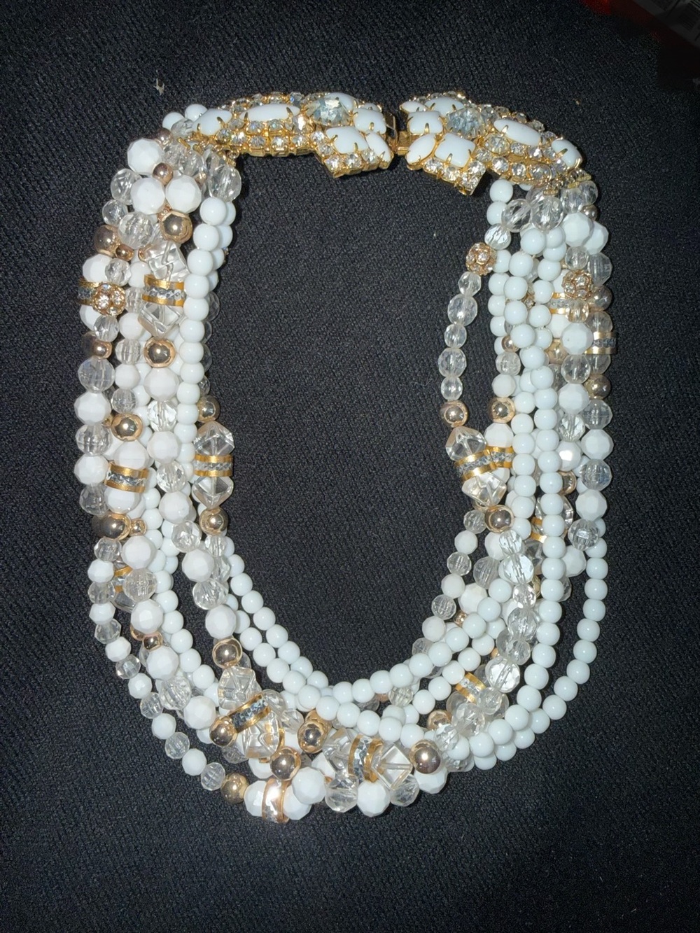 60s-70s Vintage VOGUE JEWELRY Multi Strand Necklace